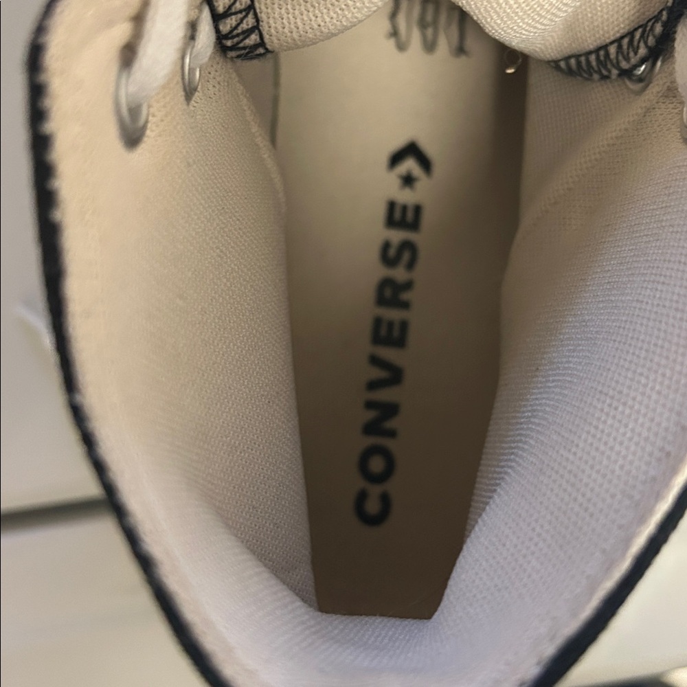 Converse Black High-Top Sneakers with Platform Sole - Picture 3 of 4
